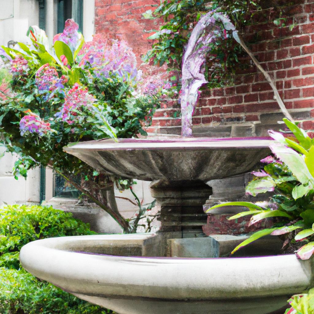 The mesmerizing fountain at 9 Garden Place