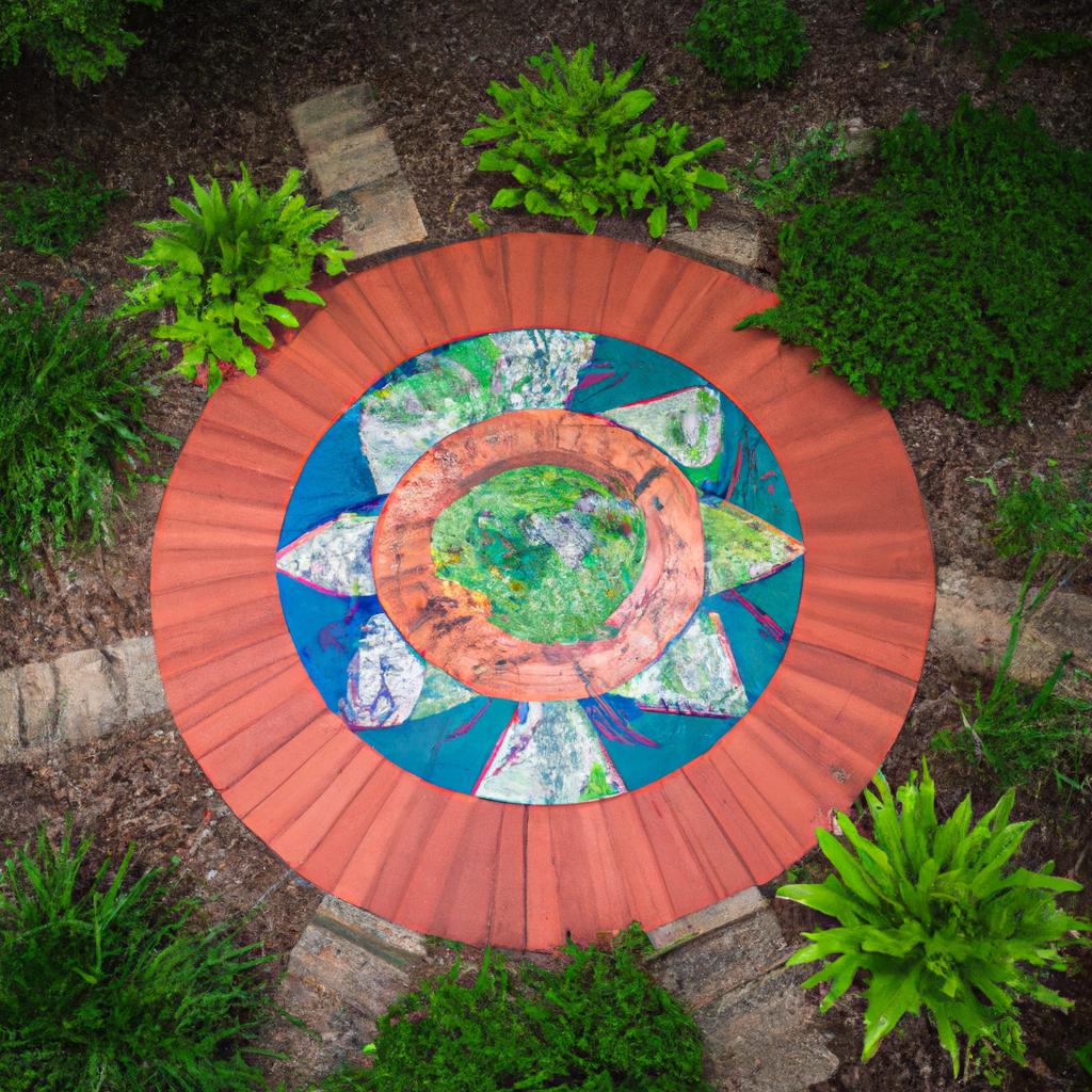 A visually stunning garden incorporating the principles of the Bagua map.
