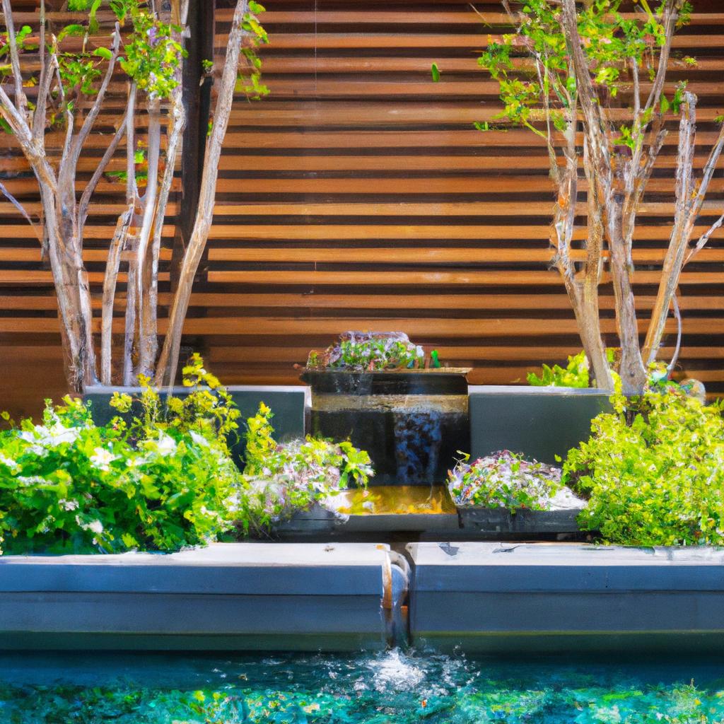 Simplicity meets harmony in this minimalist garden, where the photos act as focal points, enhancing the overall aesthetic.