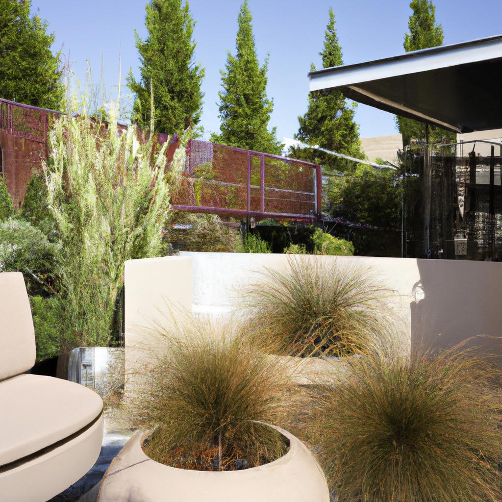 Enea Garden Design's expertise shines through in this modern outdoor space, combining clean lines and stylish elements.