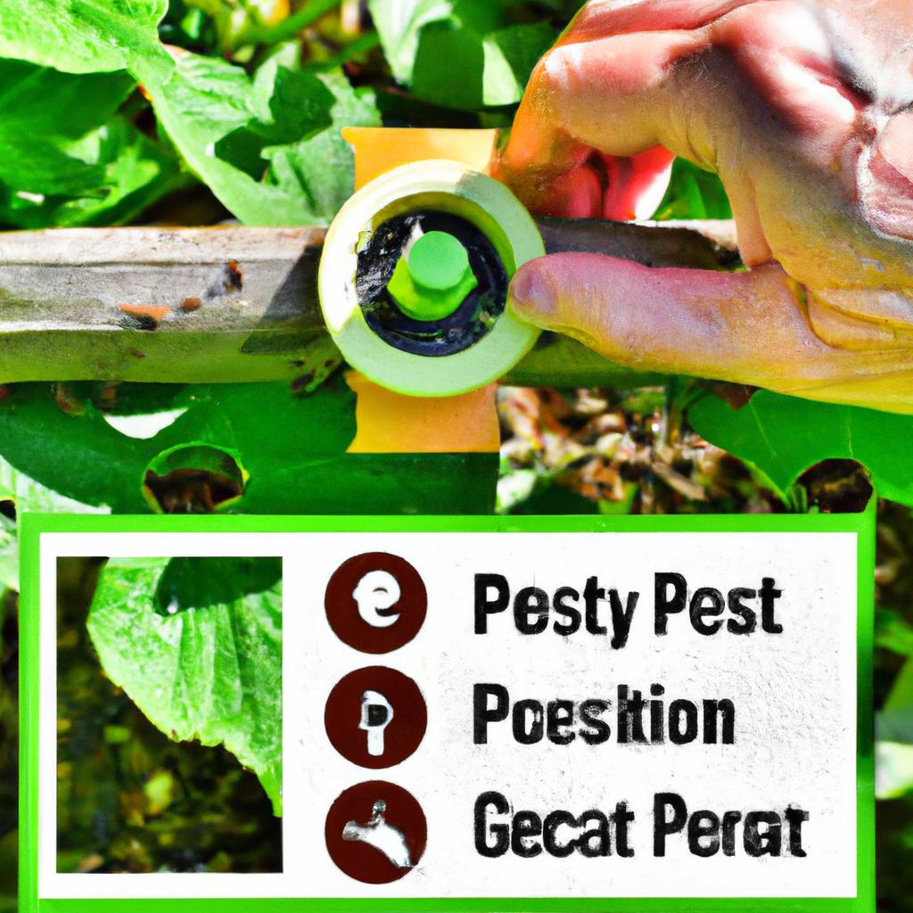 A person using organic pest control techniques to protect their garden from the five-letter garden pest.