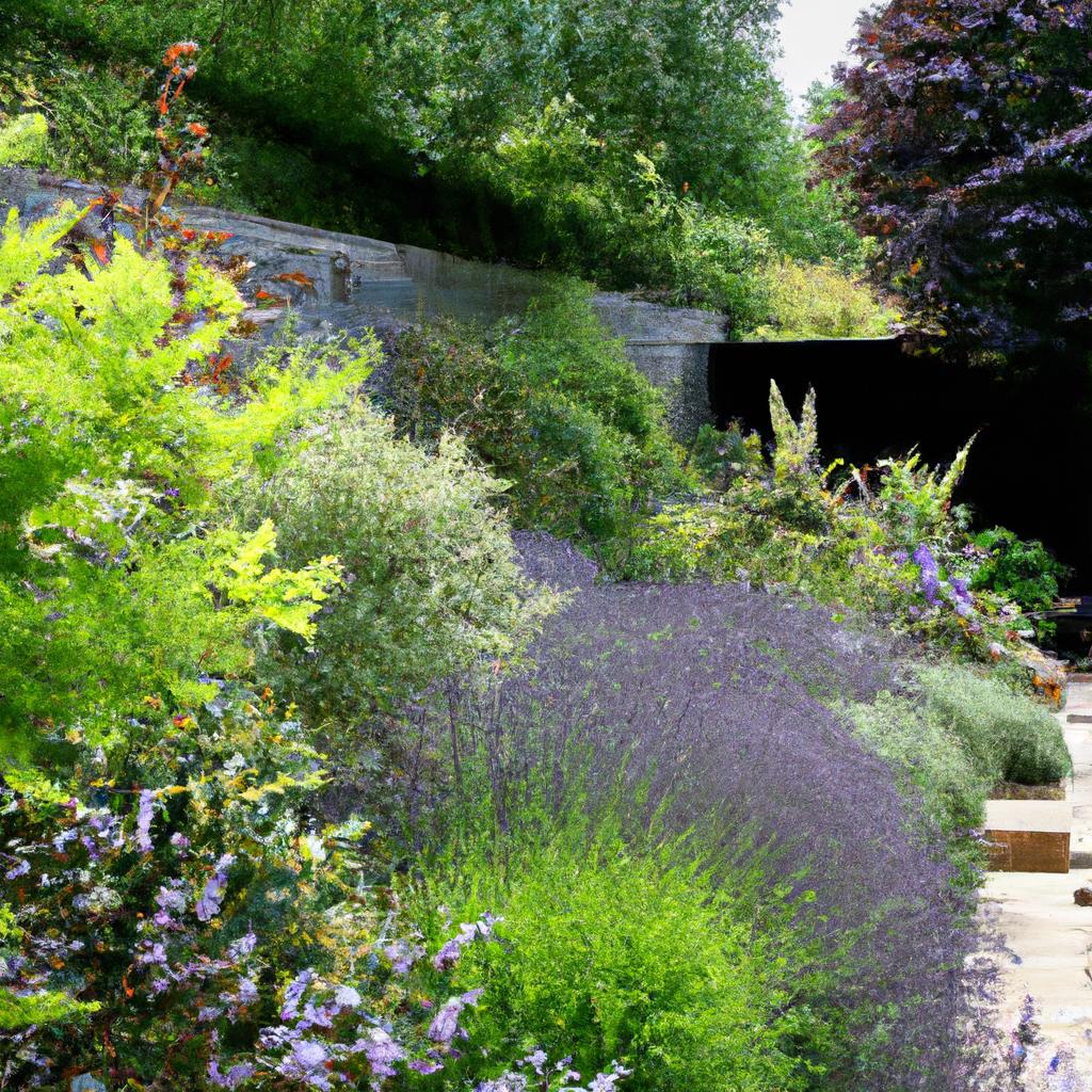 A serene garden illustrating the harmonious blend of 41 garden design principles.