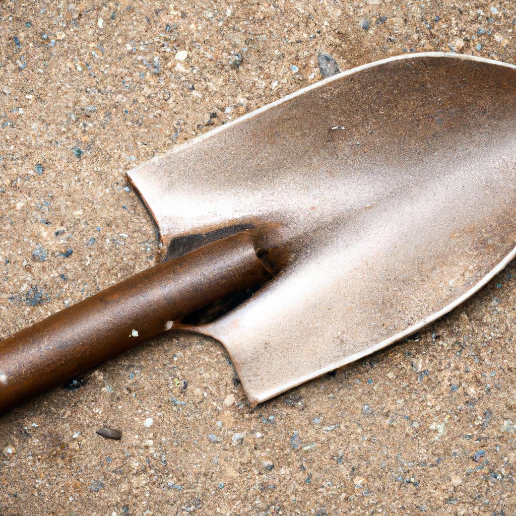 A durable spade designed for heavy-duty digging and soil turning tasks.