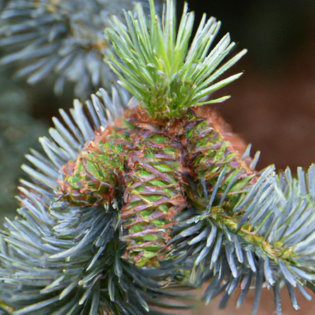 The Fat Albert Spruce showcases nature's artistry with its vibrant green foliage and eye-catching blue cones.