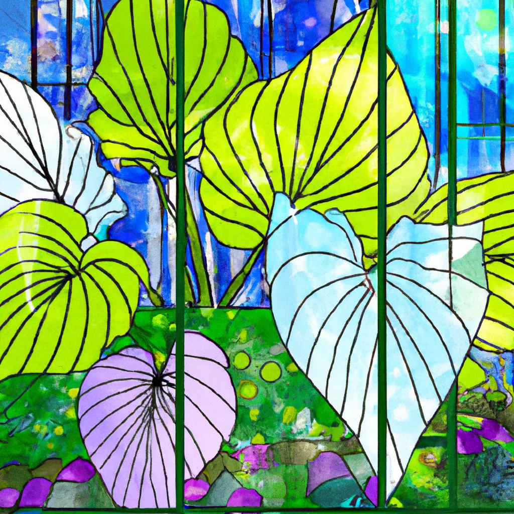 Elevate your garden design with the captivating allure of hosta stained glass