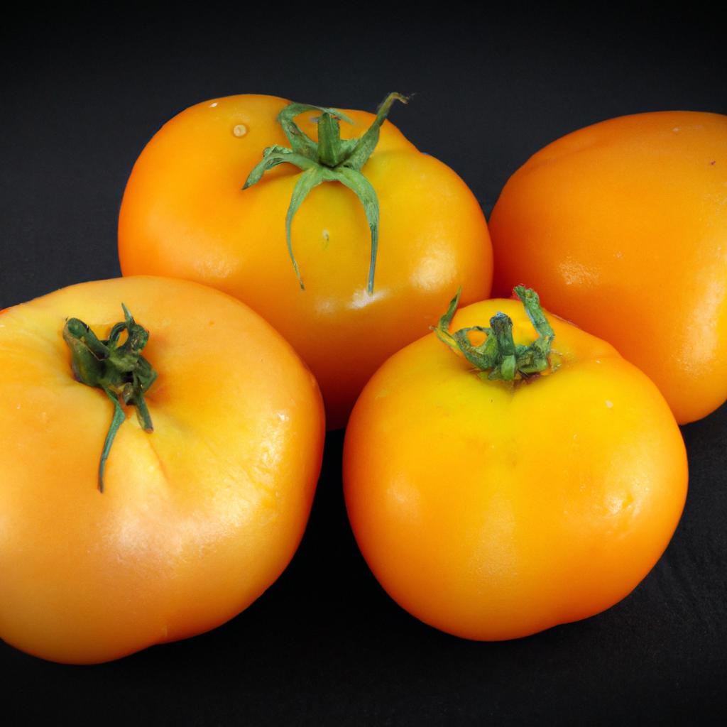 Savor the taste of summer with juicy orange hat tomatoes.