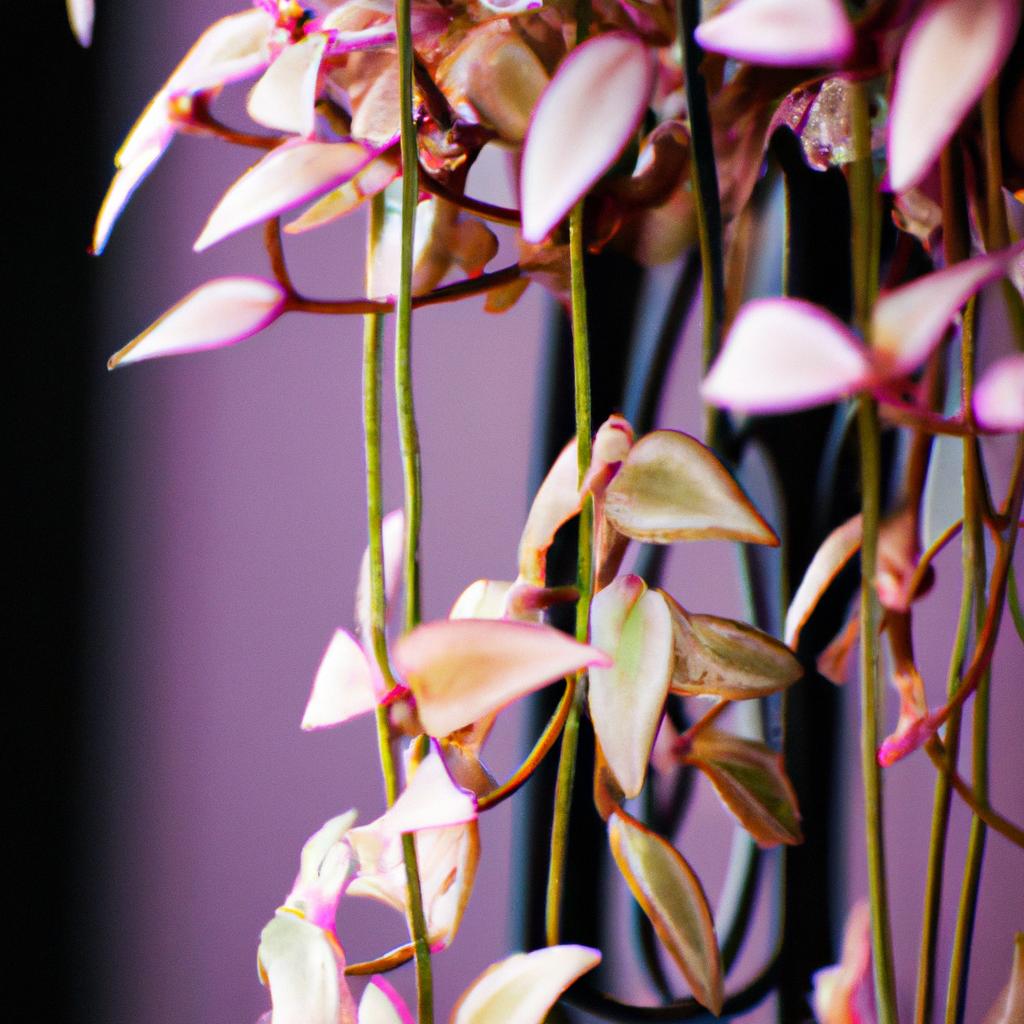 Transform any space into a tranquil oasis with the ethereal beauty of the pink wandering jew plant.