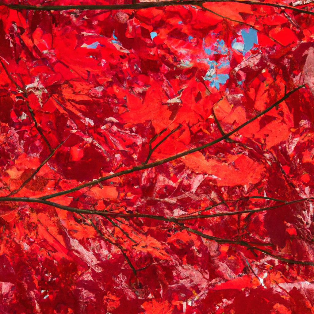 Nature's artwork: the red point maple tree showcases its fiery red leaves, adding a touch of elegance to any garden.