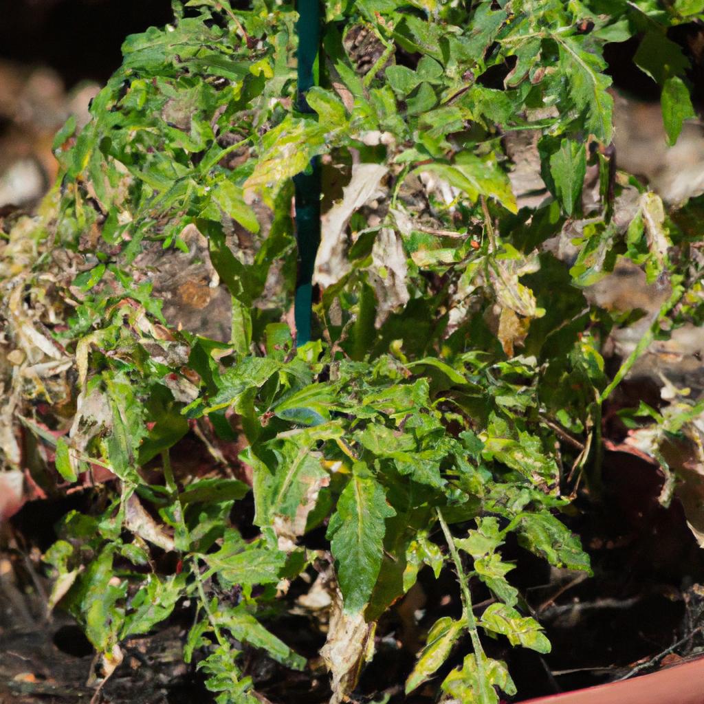 Protecting tomato plants from intense sunlight is crucial to prevent leaf sunburn.